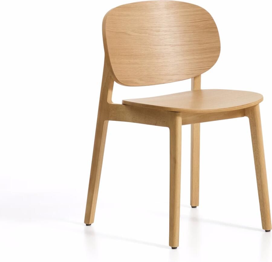 Kave Home Eetkamerstoel Ludara Eikenfineer Naturel