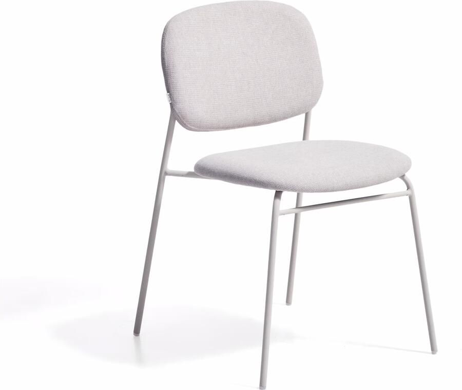 Kave Home Eetkamerstoel Meli Chenille Beige