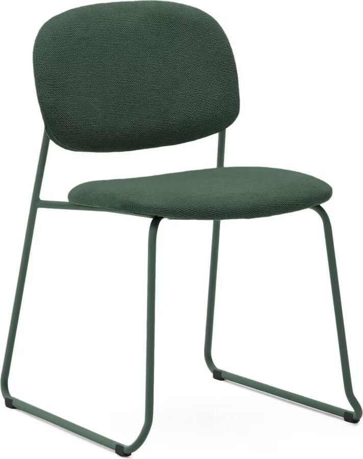 Kave Home Eetkamerstoel Meli Chenille Groen