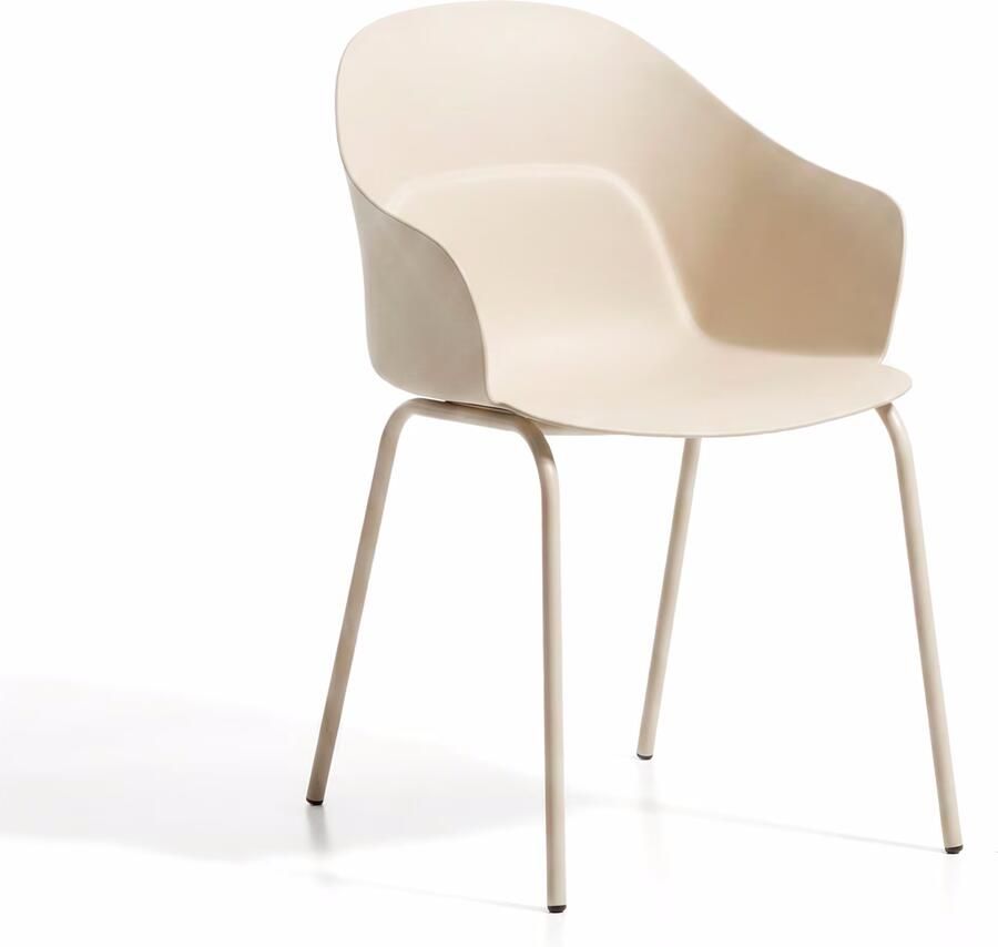 Kave Home Eetkamerstoel Sanile Kunststof Beige
