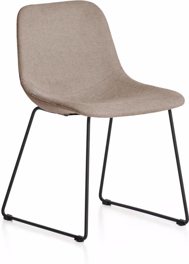 Kave Home Eetkamerstoel Zahara Stof Bruin