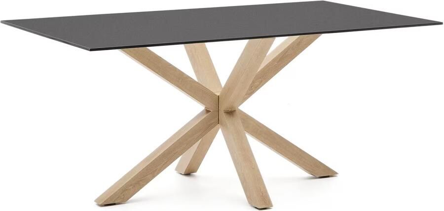 Kave Home Eettafel Argo Glas 160 x 90cm Naturel