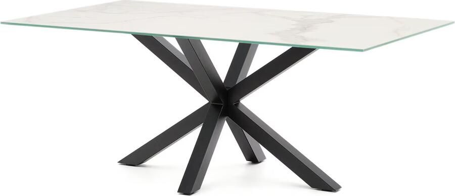 Kave Home Eettafel Argo Keramiek 200 x 100cm Wit