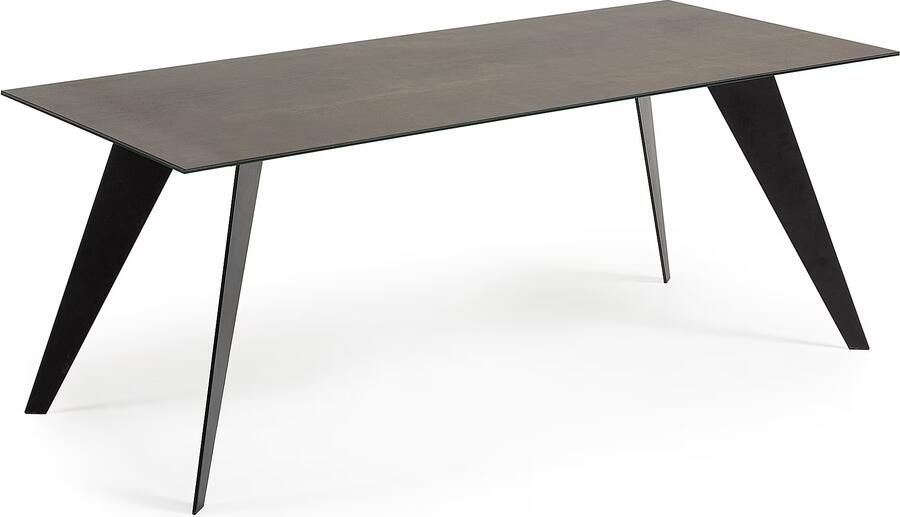 Kave Home Eettafel Koda Keramiek 200 x 100cm Grijs