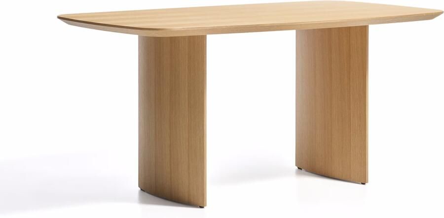 Kave Home Eettafel Litto Deens Ovaal Eikenfineer 160 x 90cm Naturel
