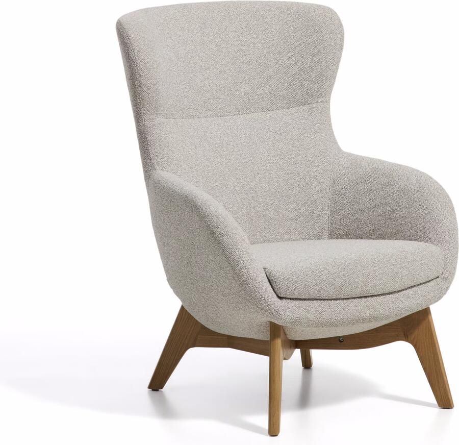 Kave Home Fauteuil Adiran Chenille Beige Naturel