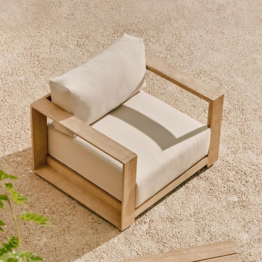 Kave Home Fauteuil Ambra Acaciahout Beige