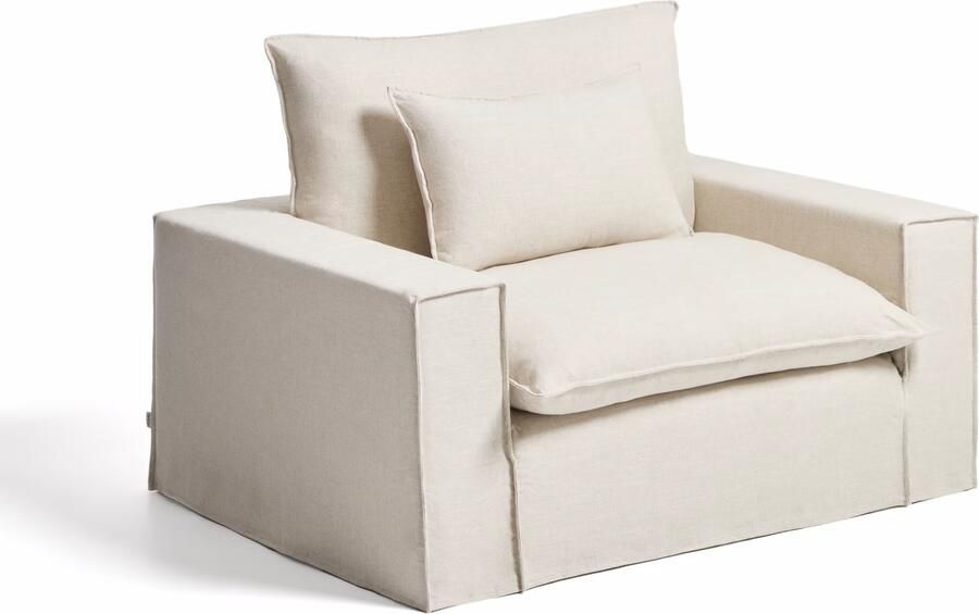 Kave Home Fauteuil Anarela Linnen 150cm Beige