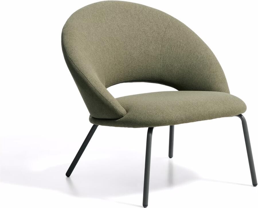 Kave Home Fauteuil Bonali Chenille Groen