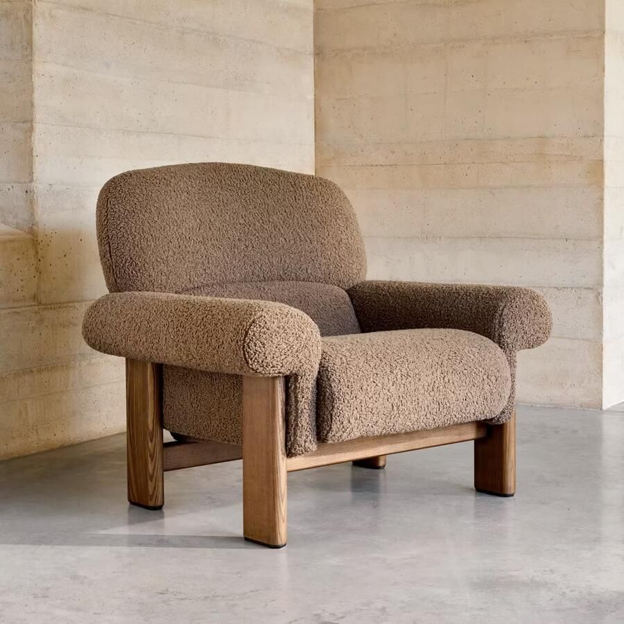 Kave Home Fauteuil Cabana Bouclé Taupe Japandi