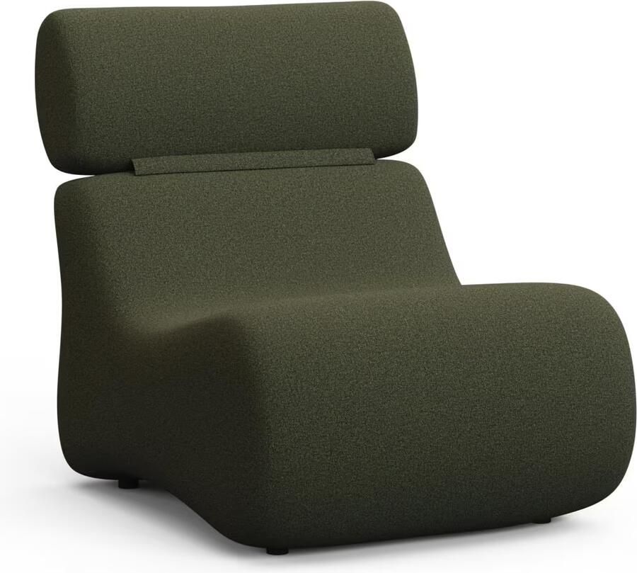 Kave Home Fauteuil Club Bouclé Donkergroen