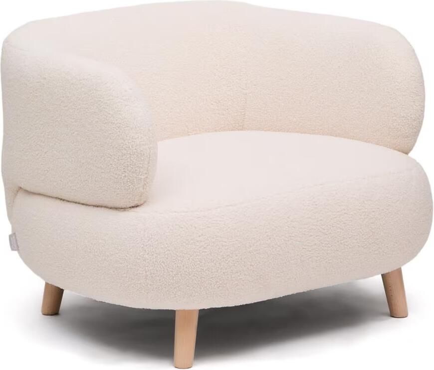Kave Home Fauteuil Luisa Bouclé Ecru