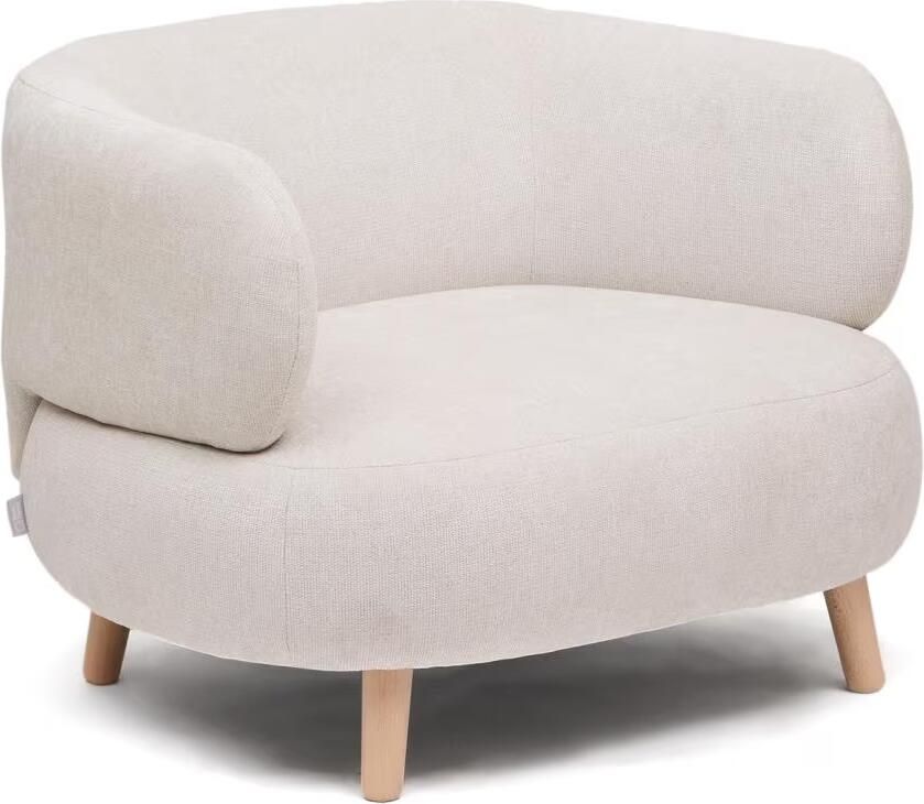 Kave Home Fauteuil Luisa Chenille Pearl
