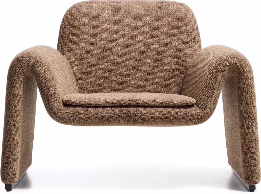 Kave Home Fauteuil Melvia Chenille Bruin