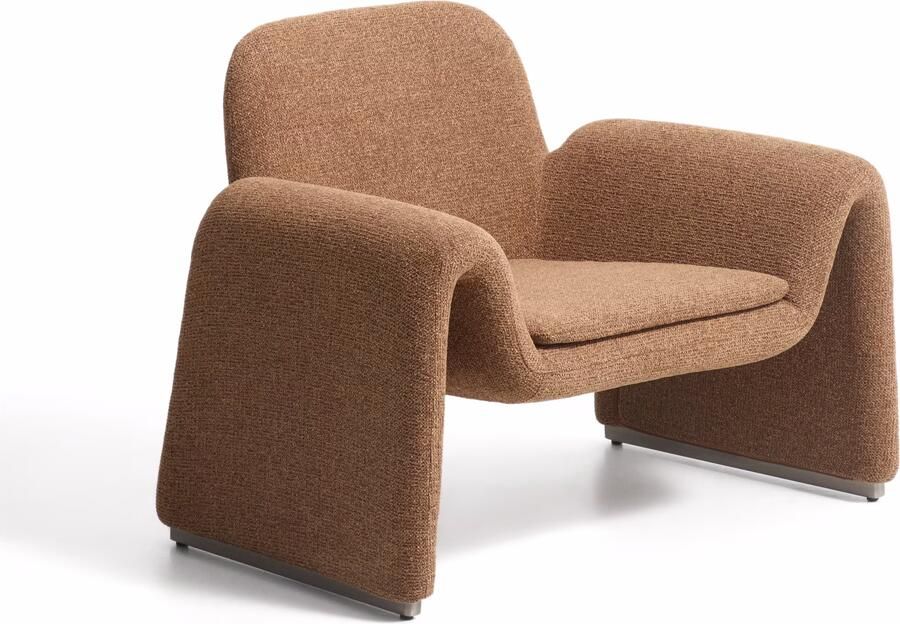 Kave Home Fauteuil Melvia Chenille Terracotta