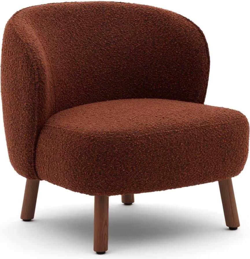 Kave Home Fauteuil Ulit Bouclé Terracotta Bruin