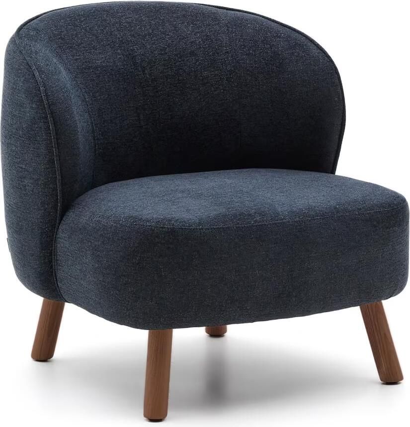 Kave Home Fauteuil Ulit Chenille Blauw Bruin