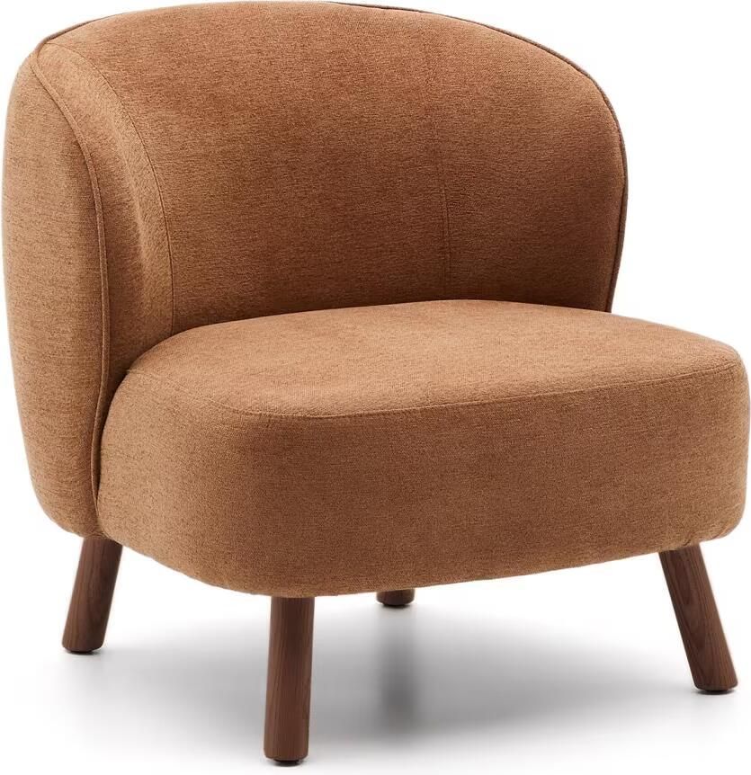Kave Home Fauteuil Ulit Chenille Terracotta Bruin