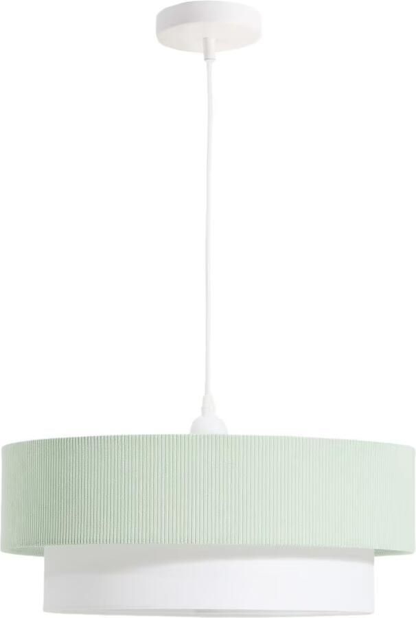Kave Home Hanglamp Bianella Rib Velvet Turquoise