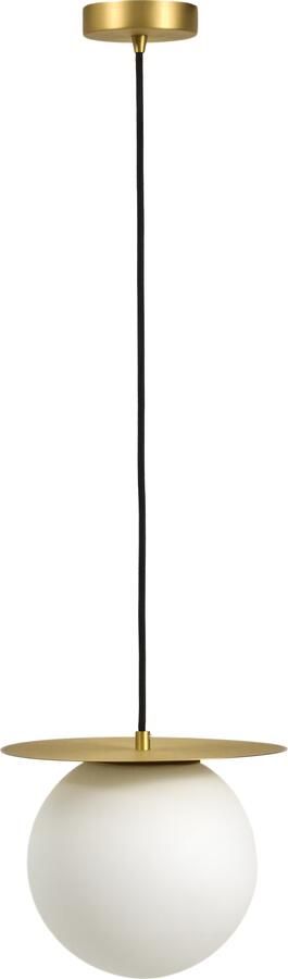 Kave Home Hanglamp Brisia Glas en messing 20cm Wit