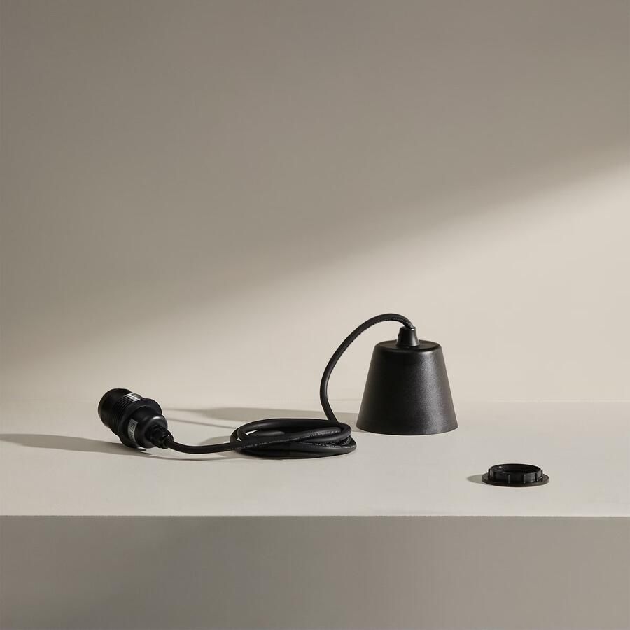 Kave Home Hanglampfitting Albir Voor buiten Zwart