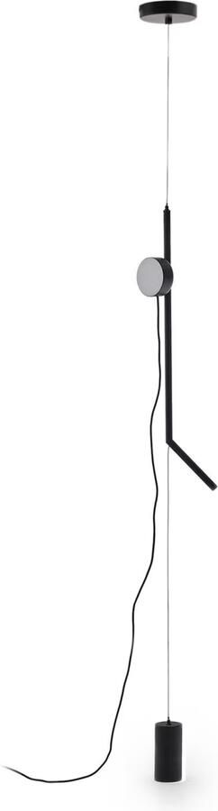 Kave Home Hanglamp Vloerlamp Orey Met verplaatsbare spot Zwart