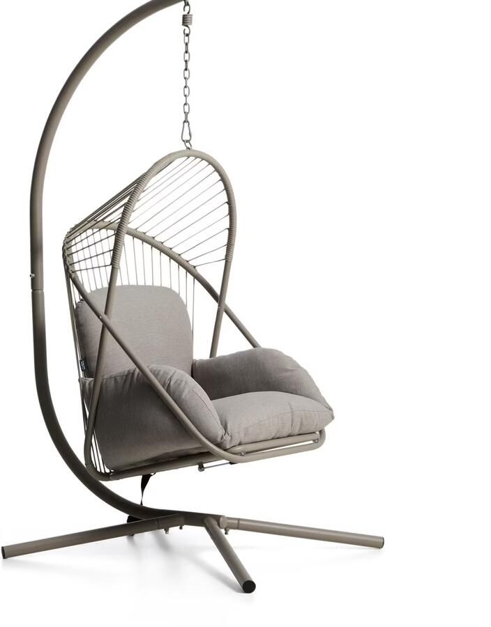 Kave Home Hangstoel Livadi Staal en touw Taupe