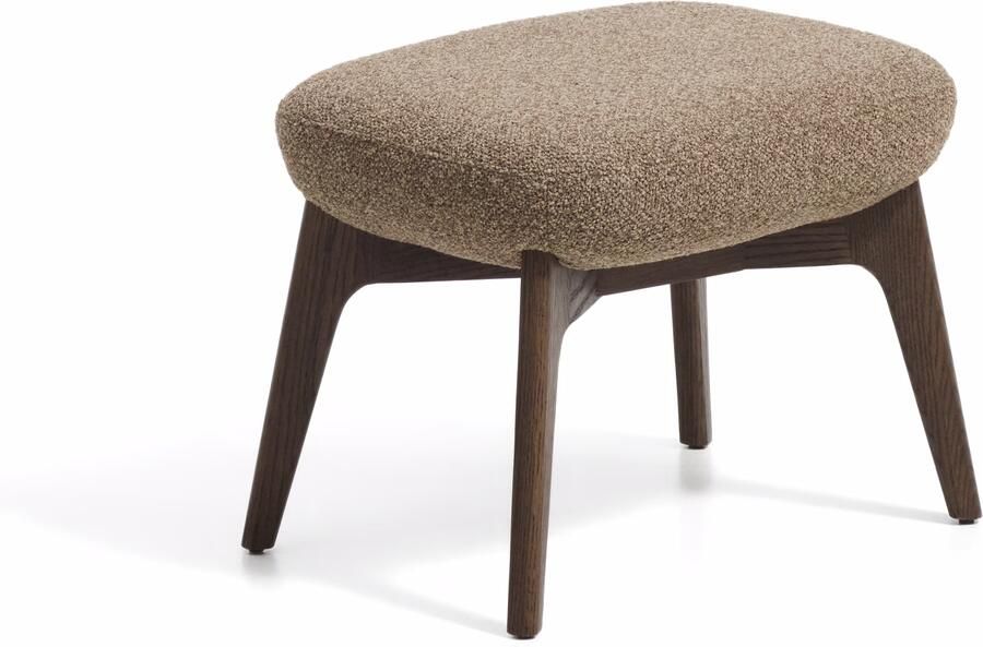 Kave Home Hocker Adiran Chenille Lichtbruin