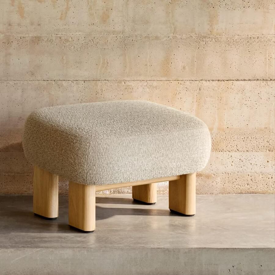 Kave Home Hocker Cabana Chenille Beige