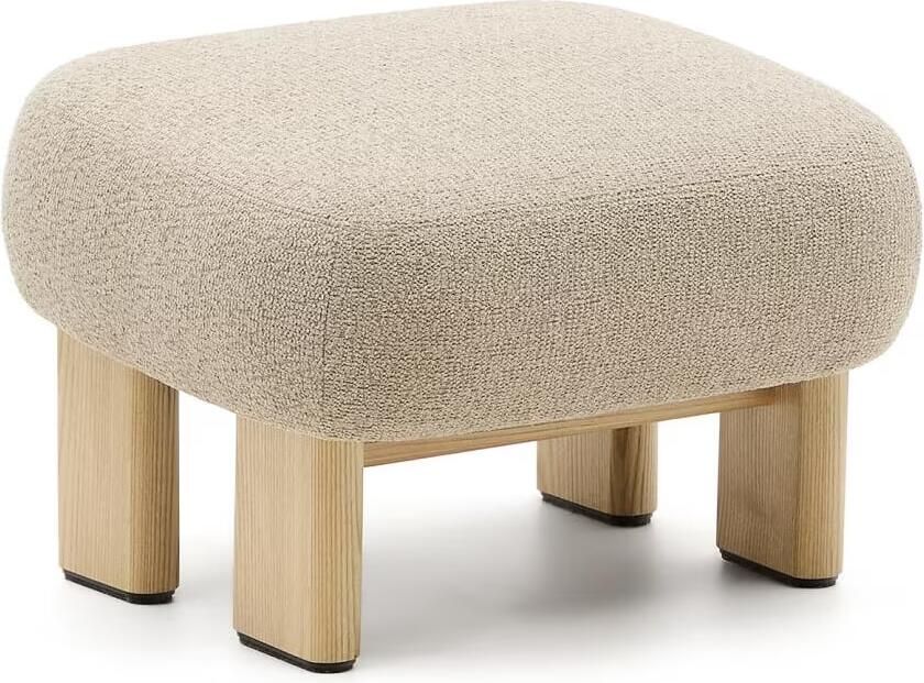Kave Home Hocker Cabana Chenille Beige