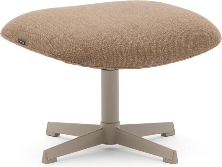 Kave Home Hocker Jaspe Structuurstof Lichtbruin