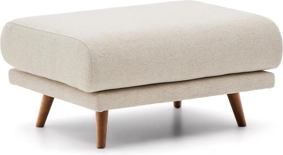 Kave Home Hocker Karin Beige Walnoot