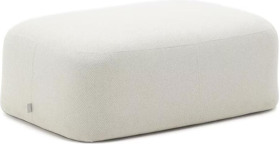 Kave Home Hocker Martina Structuurstof 123 x 85cm Wit