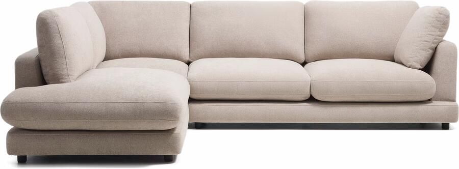 Kave Home Hoekbank Gala Links 300cm Bouclé Beige