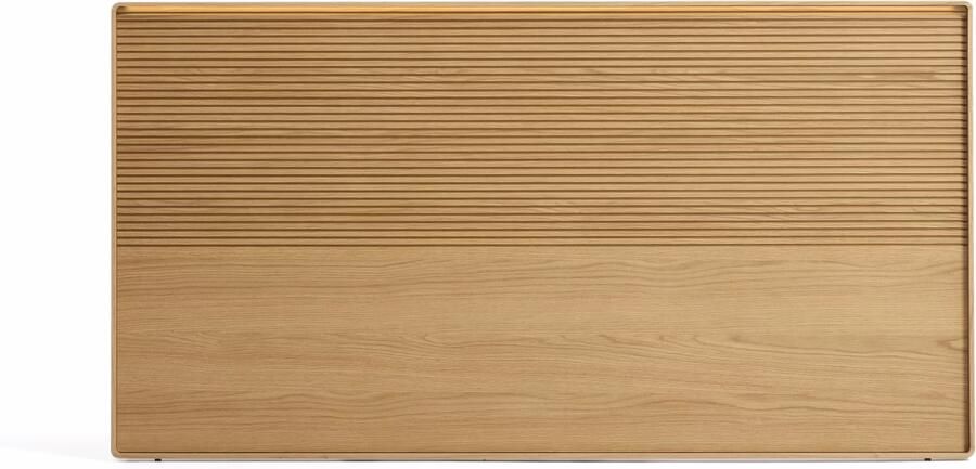 Kave Home Hoofdbord Norlen Eikenfineer met LED-verlichting 160 x 200cm Naturel Eiken
