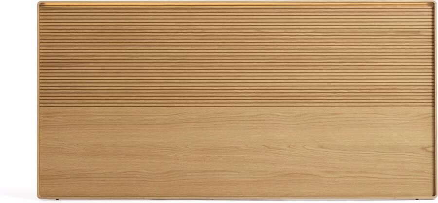 Kave Home Hoofdbord Norlen Eikenfineer met LED-verlichting 180 x 200cm Naturel