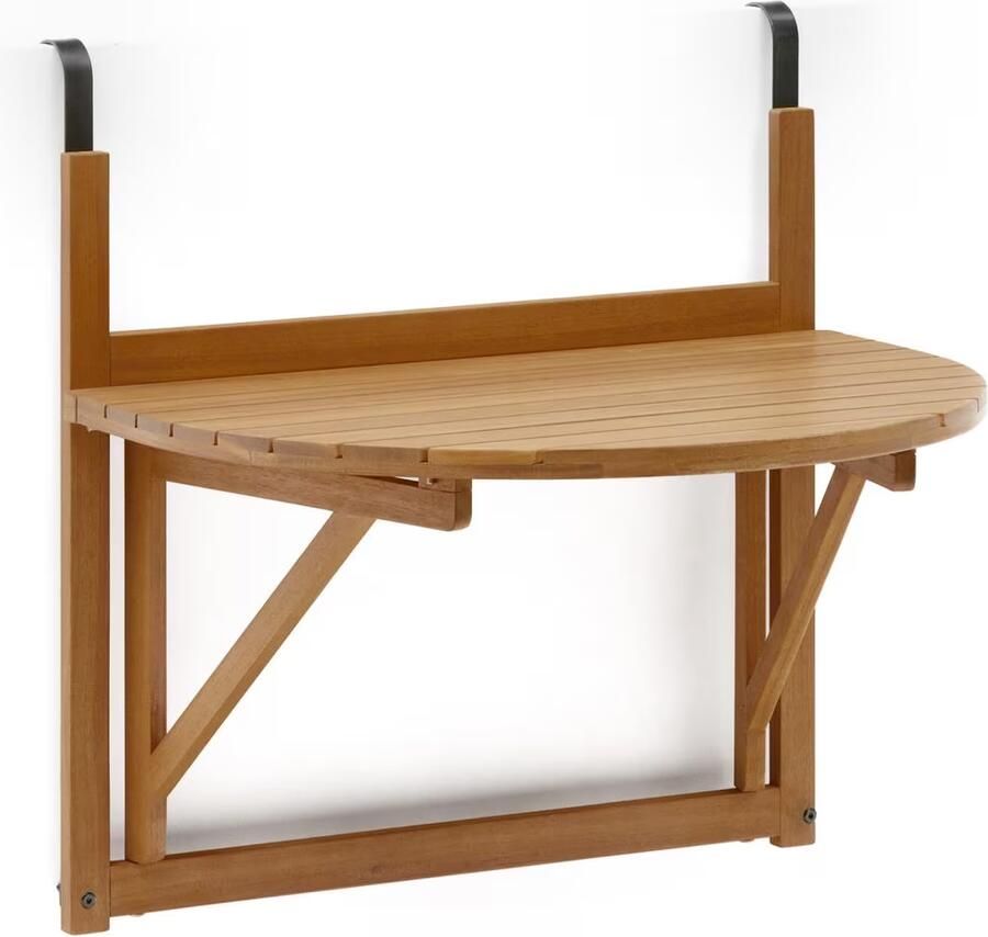 Kave Home Inklapbare Balkontafel Amarilis Acaciahout 70 x 50cm Bruin