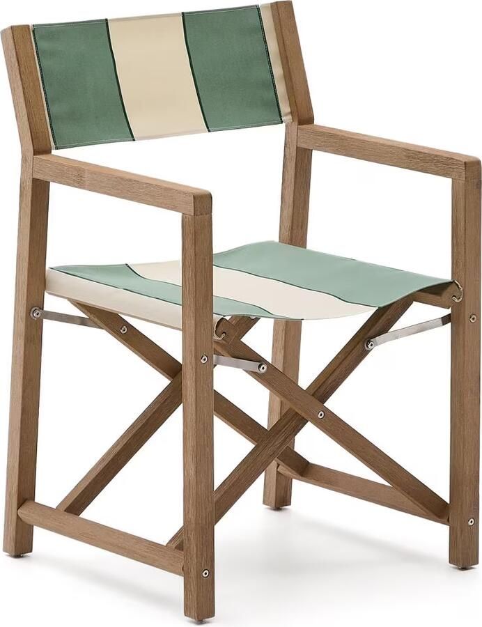 Kave Home Klapstoel Vilara Acaciahout Groen Beige
