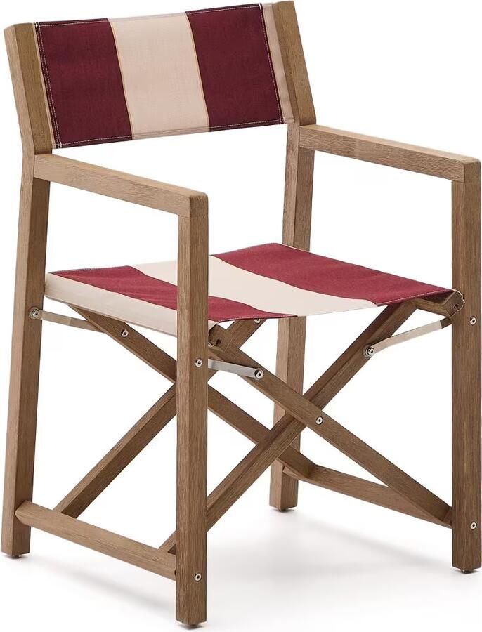 Kave Home Klapstoel Vilara Acaciahout Rood Beige