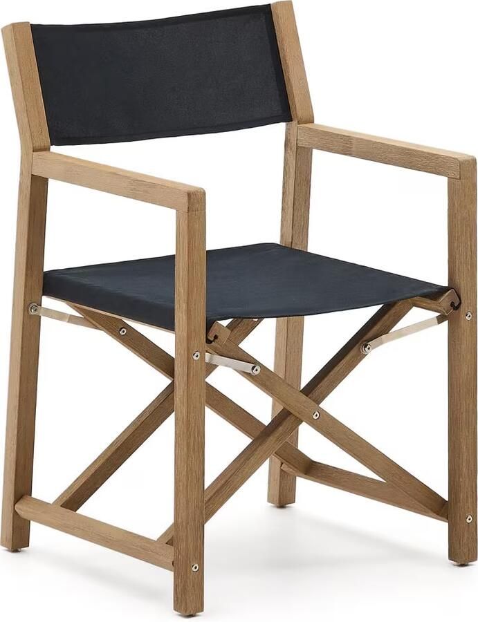 Kave Home Klapstoel Vilara Acaciahout Zwart