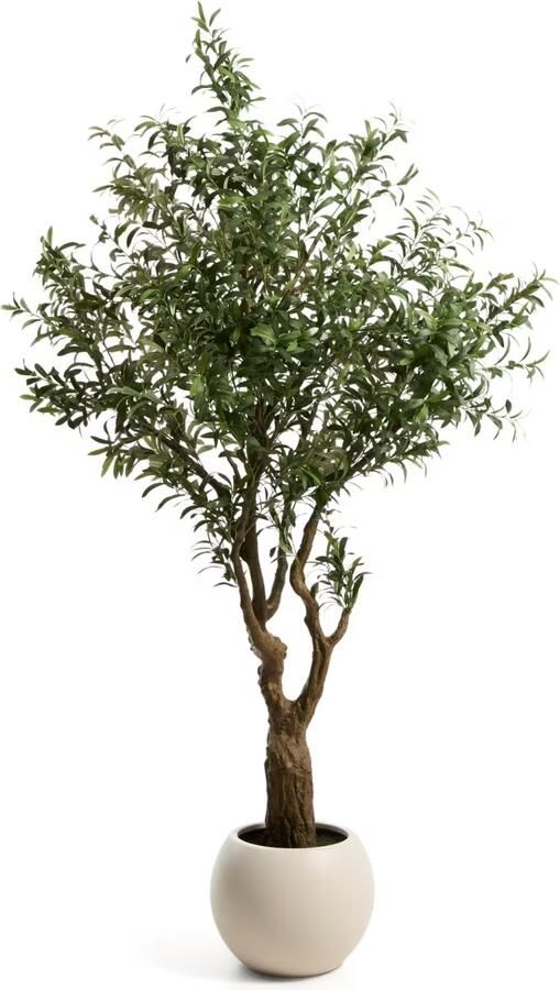 Kave Home Kunstplant Olivo Incl. witte pot 210cm Groen