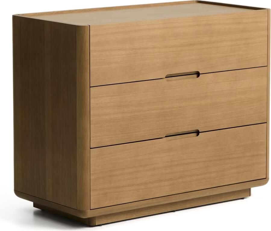 Kave Home Ladekast Commode Arelida Eiken Met 3 lades Bruin