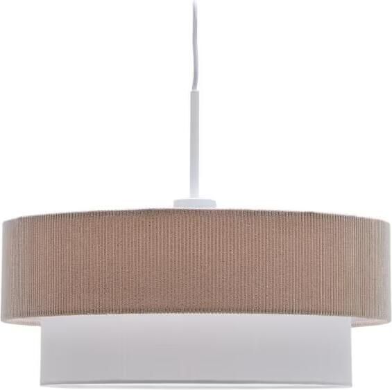 Kave Home Bianella-plafondlamp van beige katoen en ribfluweel Ø 40