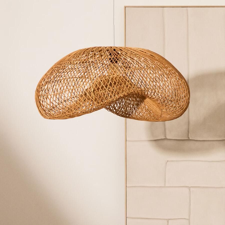 Kave Home Lampenkap Isora Rotan 81 x 56cm Naturel