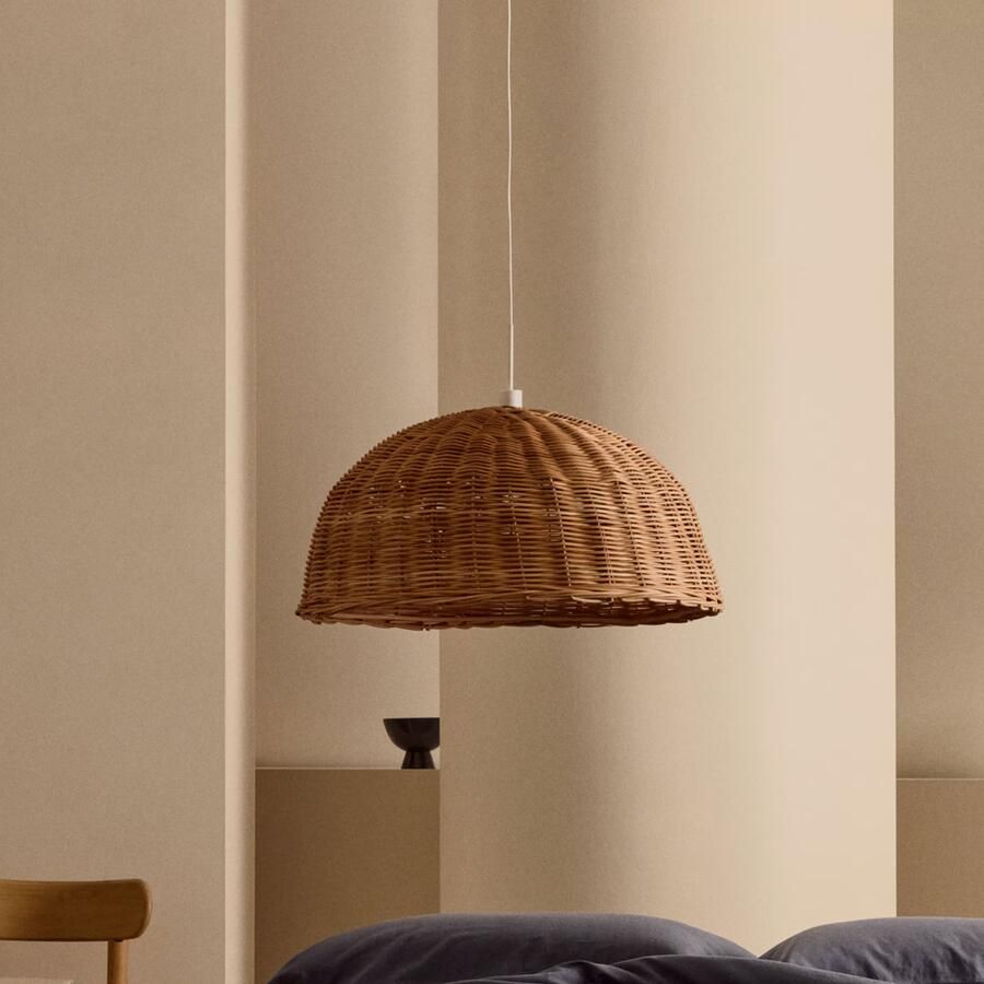 Kave Home Lampenkap Jornets Rotan 80cm Bruin