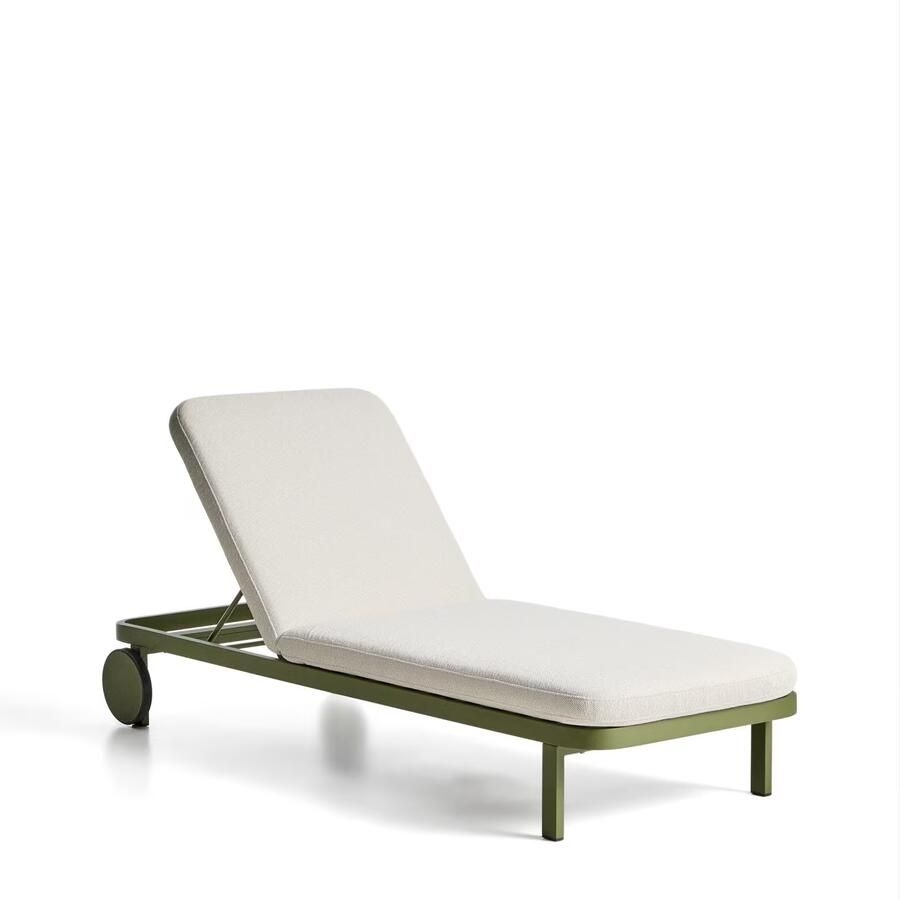 Kave Home Ligbed Kionia Met wieltjes Beige Groen