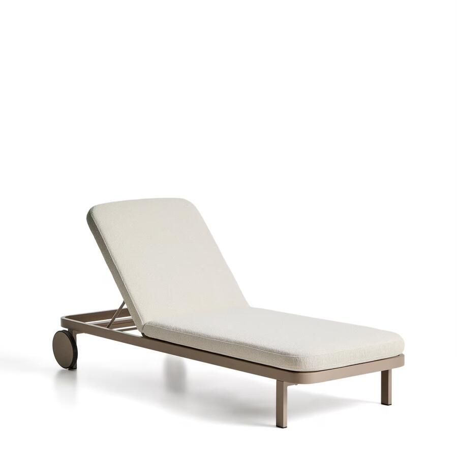 Kave Home Ligbed Kionia Met wieltjes Beige Taupe