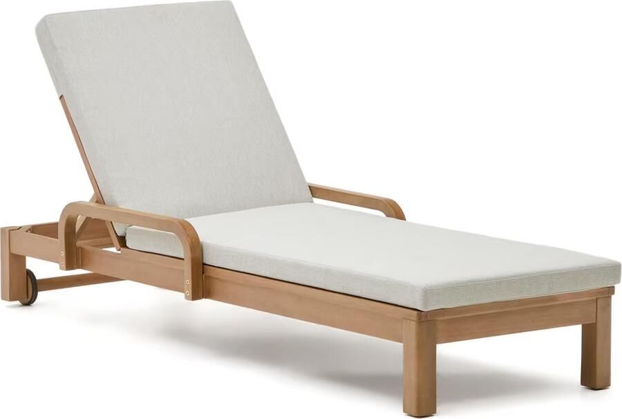 Kave Home Ligstoel Sonsaura van FSC 100% massief eucalyptushout