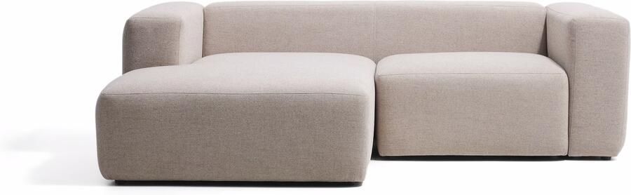 Kave Home Loungebank Blok Links 240cm Chenille Beige