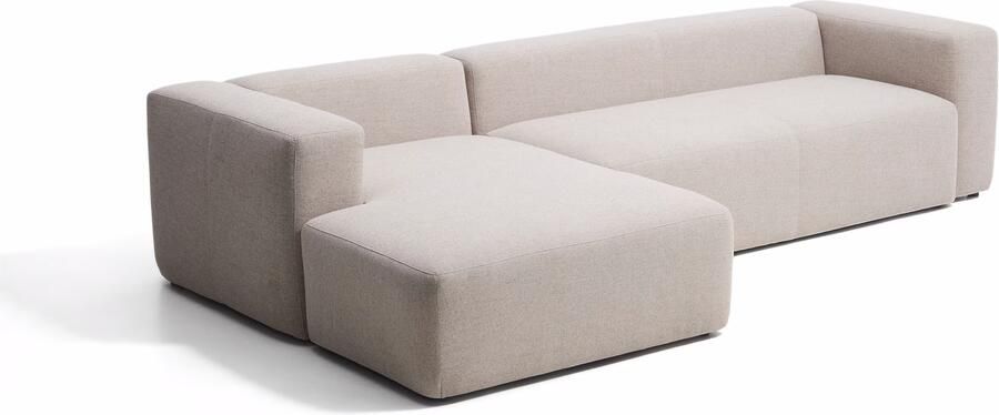 Kave Home Loungebank Blok Links 330cm Chenille Beige
